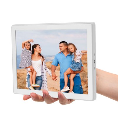 Wireless Digital Picture & Video Frame with Dock - White