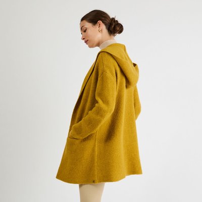 Cashmere Hooded Cardigan - Golden Ochre