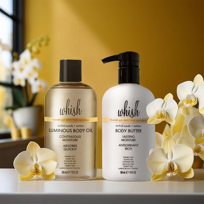 Body Oil + Body Butter Duo - Orchid Suede + Amber