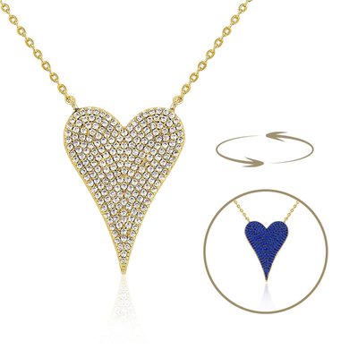 Reversible Heart Necklace - 2 Color Options