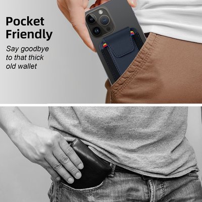Leather Magnetic Wallet/tracker/stand - Lavender
