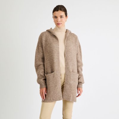 Cashmere Hooded Cardigan - Truffle