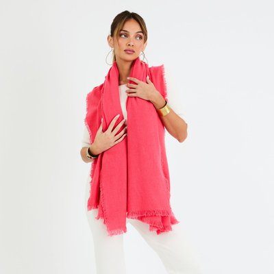 Cashmere Wrap Scarf - Coral