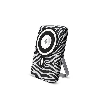 Wireless Charging Battery with Stand - Zebra