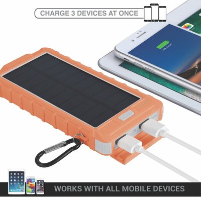 3 Port Solar Backup Battery - Peach