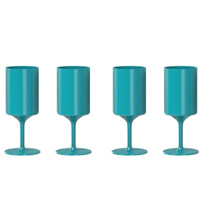 4 Piece Eco Stem Wine Glass Set - Blue