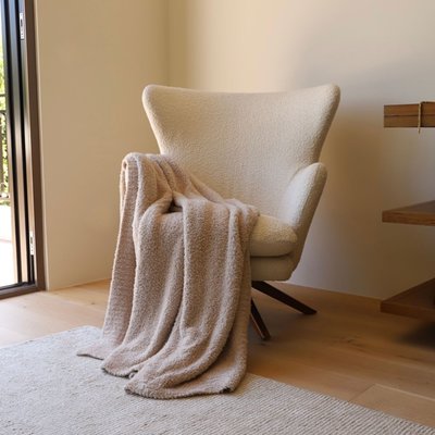 Feather Yarn Throw - Nude