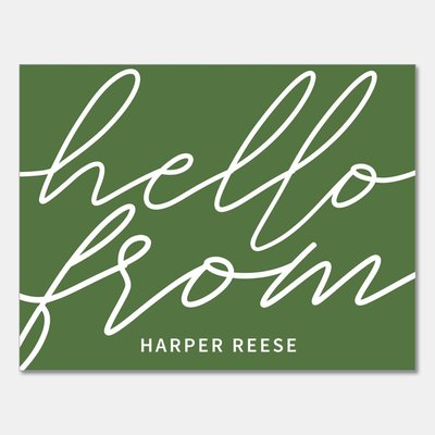 Folded Note Cards - Script Greeting