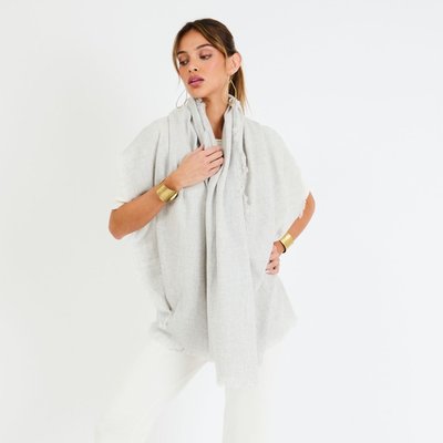 Cashmere Wrap Scarf - Heather Gray
