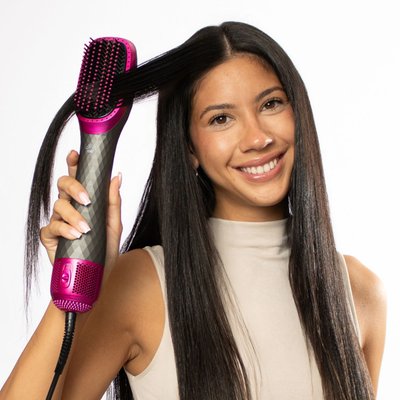 Air Straight Brush - Silver & Pink