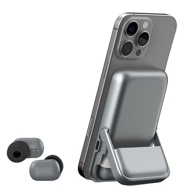4-in-1 Power Bank Buds - Gun Metal