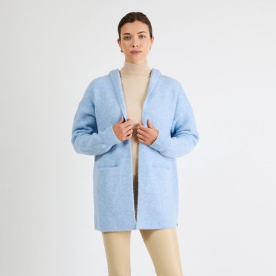 Cashmere Hooded Cardigan - Ice Blue