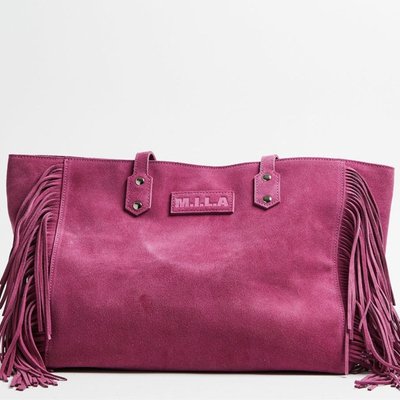Cher Suede Bag - Rasberry
