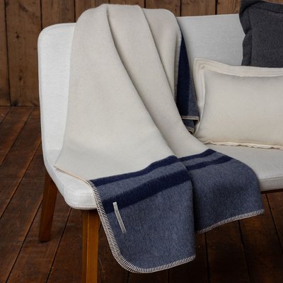 Field Blanket - Ivory/Denim Blue/Navy