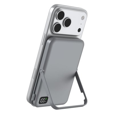 3-in-1 Magnetic Power Bank & Stand - Gun Metal