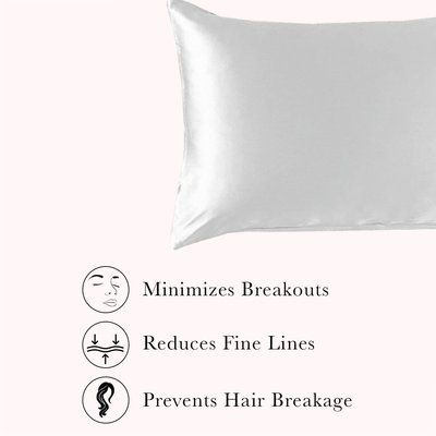 Satin Pillowcase (2 Pack) - Pearl White