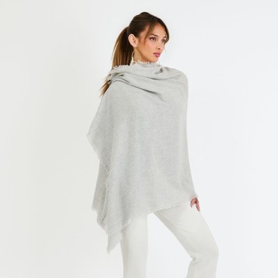 Cashmere Wrap Scarf - 8 Color Options - Heather Gray