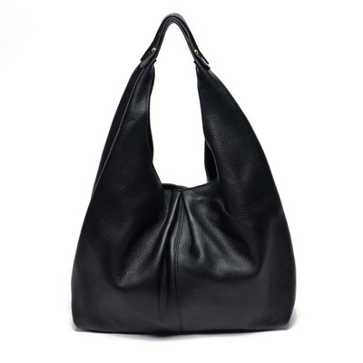 NADIA Leather Handbag - Black