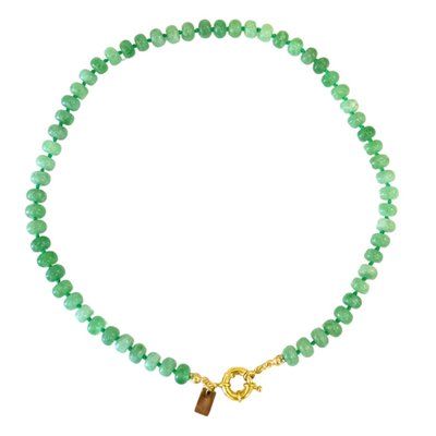 Stone Beaded Necklace - Green