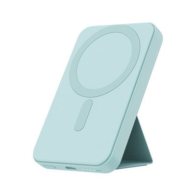Magnetic Wireless Power Bank with Stand - Green