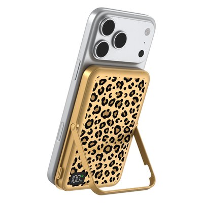3-in-1 Magnetic Power Bank & Stand - Leopard