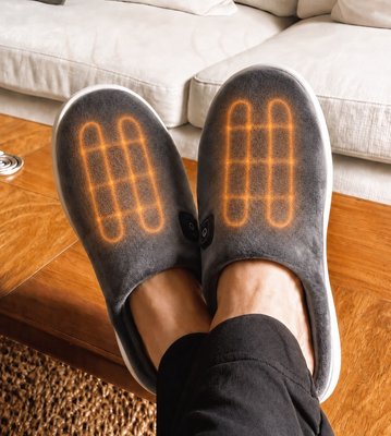Heated Slippers - Grey
