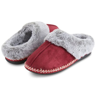 Women's Microsuede Indoor/Outdoor Slippers - Red