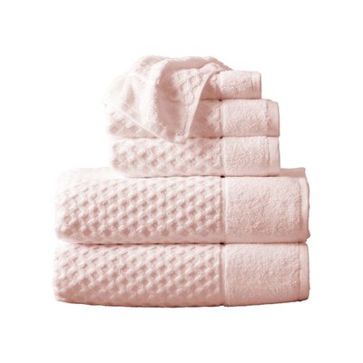 Waffle Towels (6 Piece Set) - Blush