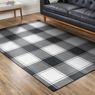 Buffalo Plaid Rug - Black/White