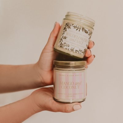 9 oz Candle (Set of 2) - Wildflowers & Salt and Mango & Coconut