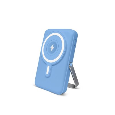 Wireless Charging Battery with Stand - Soft Blue