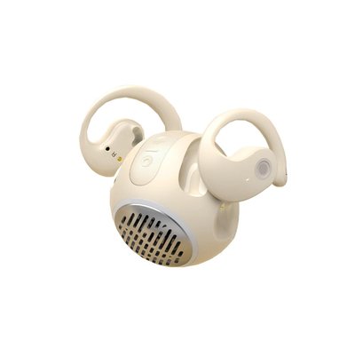 Over Ear Dual-Mode Earbuds with Speaker - Cream