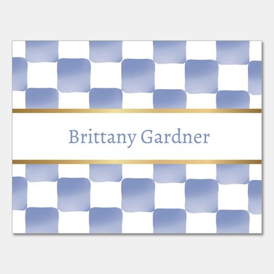 Folded Note Cards - Watercolor Check