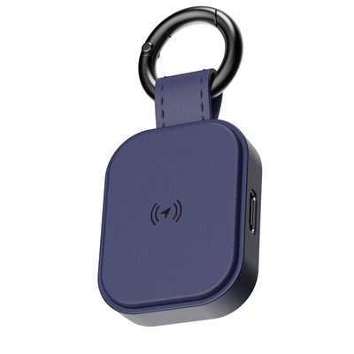Leather Tag Tracker - Navy