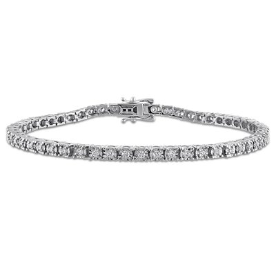 Tennis Bracelet (1ct) - Sterling Silver