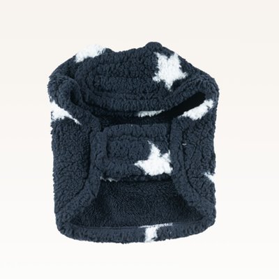 Beth's Furry Friends Sherpa Pet Jacket - 3 Color Options - Navy w/ Stars
