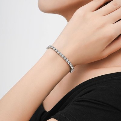 CZ Tennis Bracelet Eternity - 14K White Gold