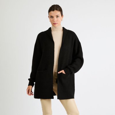 Cashmere Hooded Cardigan - Black