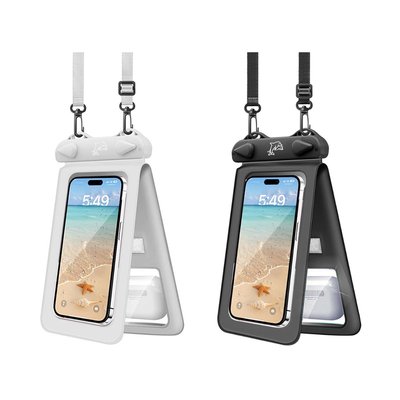 Waterproof Transparent Pouches - White/Black