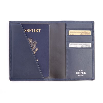 Monogrammed RFID Blocking Leather Passport Case - 12 Color Options