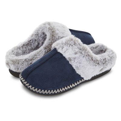 Women's Microsuede Indoor/Outdoor Slippers - Navy