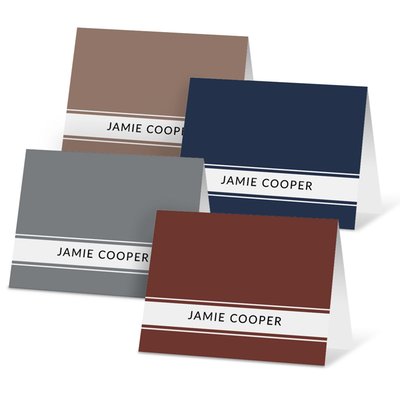 Folded Note Cards - Signature Stripe