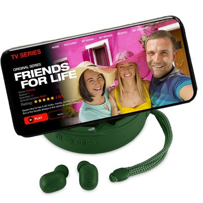 2 -1 Wireless Speaker & Earbuds - Green