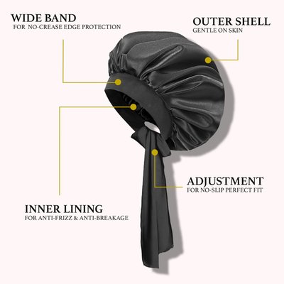 Satin Sleep Cap - 2 Pack