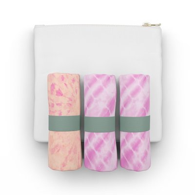 Reusable Tote Bags. Medium Pack (Set of 3) - Pink