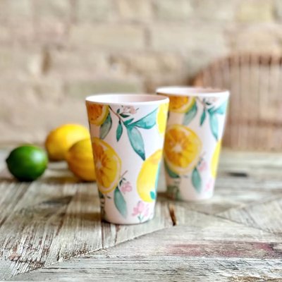 Bamboo Tumbler (Set of 4) - Lemons