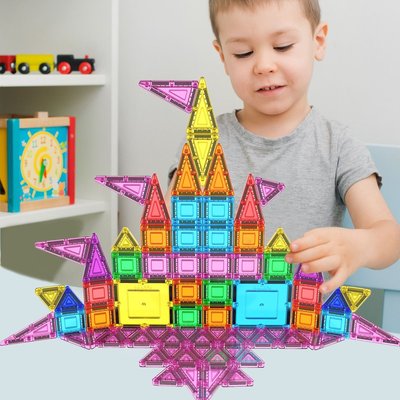 Magnetic Tile Set - 100-Piece Nano Tile Set with Metal Case