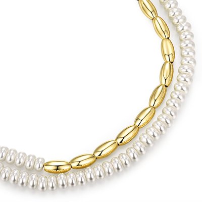 Braided Gold & Pearl Delicate Bracelet