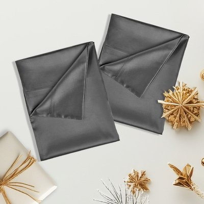 Satin Pillowcase (Set of 2) - Charcoal Grey