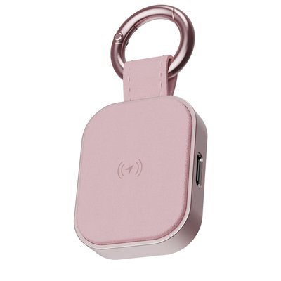 Leather Tag Tracker - Pink